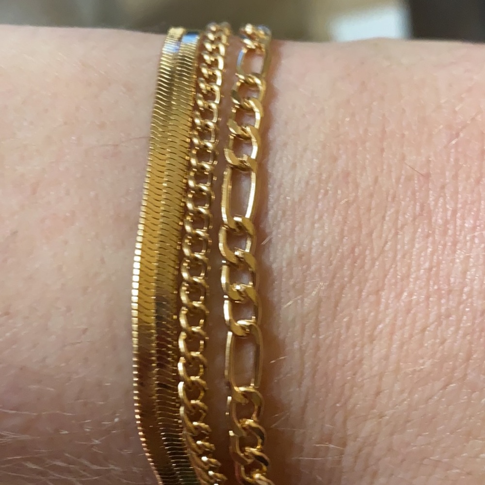Gold Layered Chain Link Bracelet